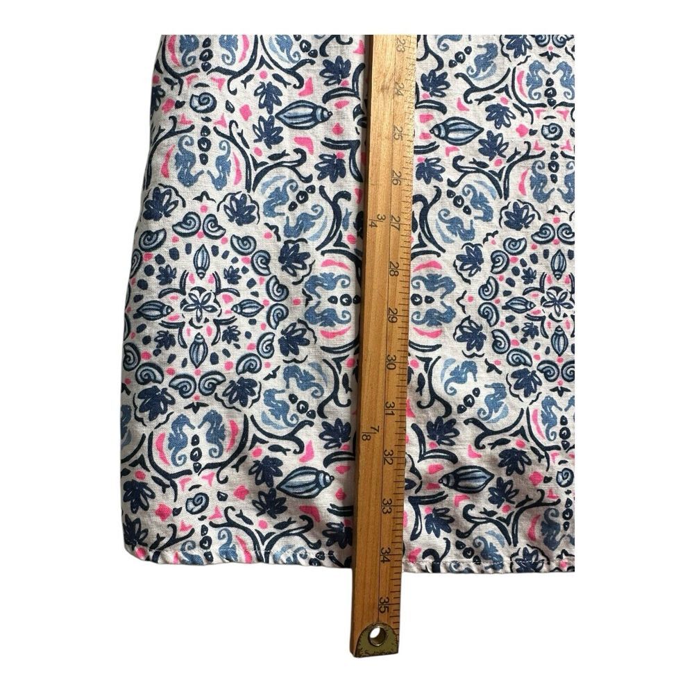 Vineyard Vines‎ Women's Flutter Sleeve Linen Blend Shift Dress - Size M Lined - Picture 9 of 13